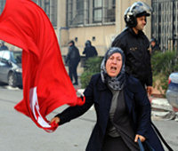 Protest in Tunesië