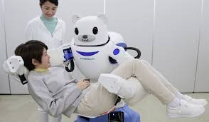 Mens gedragen door robot
