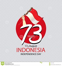 Logo 73 jaar onafhankelijkheid Indonesië