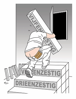 Bouwvakker zwoegt om 65 te bereiken ...