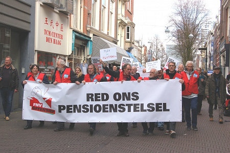 Foto Demo red ons pensioenstelsel in Den Haag