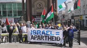 Foto demo Israël = Apartheid