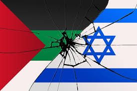Ingegooide vlag Palestina Israël