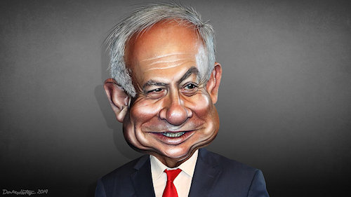 Karakatuur Netanyahu