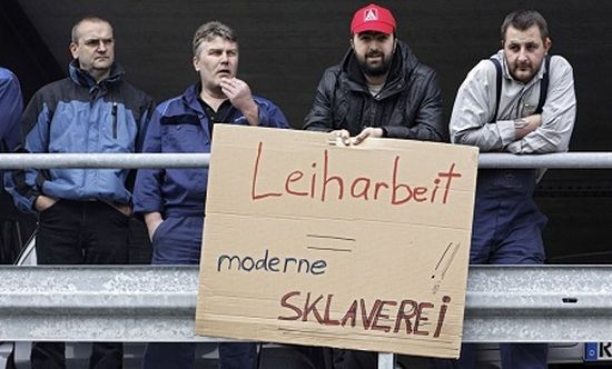 demonstrerende arbeiders duitsland
