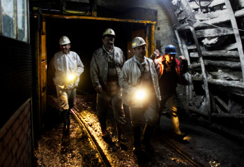 Foto mijnwerkers
