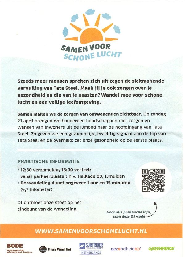 samen voor schone lucht wandeling