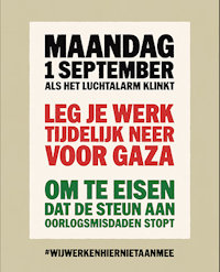 Affiche Leg je werk tijdelijk neer zwart/rood/groen