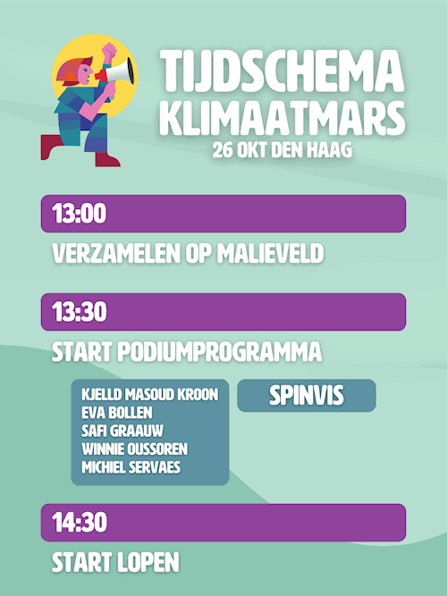Tijdschema mars. Start lopen 14:30 onder voorbehoud.